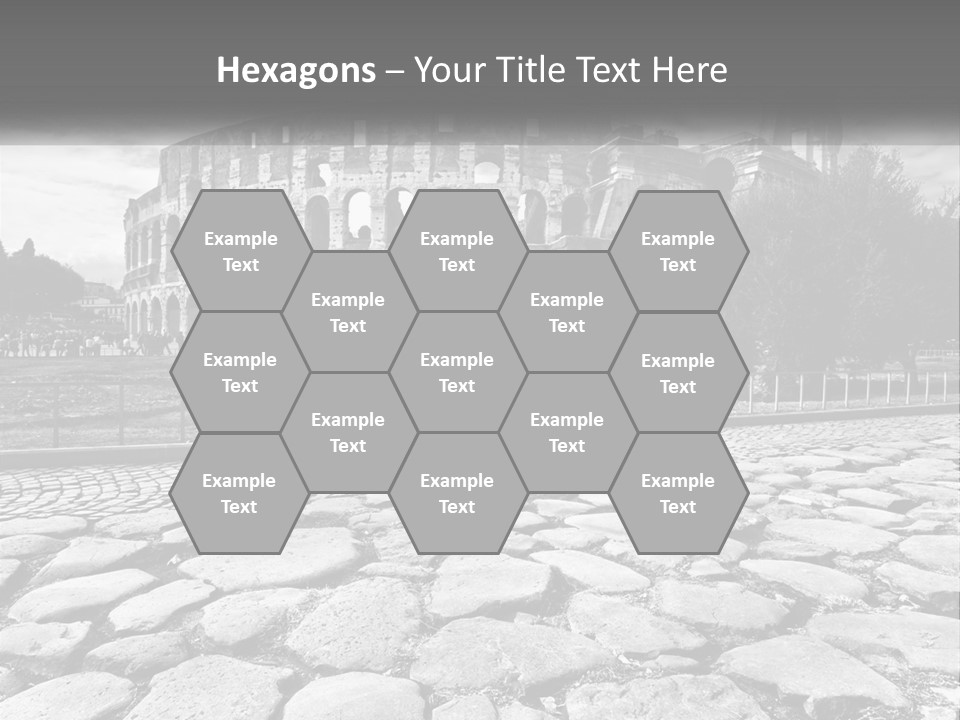 A Black And White Photo Of A Roman Collision PowerPoint Template