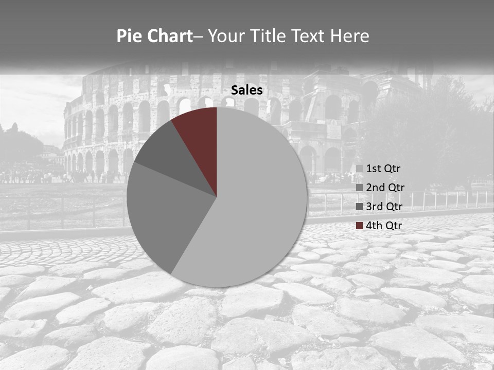 A Black And White Photo Of A Roman Collision PowerPoint Template
