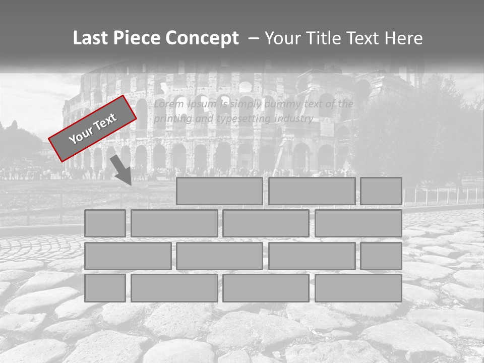 A Black And White Photo Of A Roman Collision PowerPoint Template