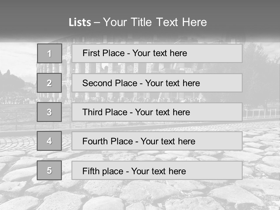 A Black And White Photo Of A Roman Collision PowerPoint Template