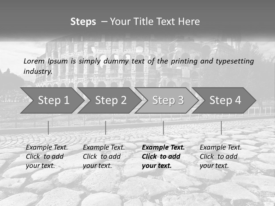 A Black And White Photo Of A Roman Collision PowerPoint Template