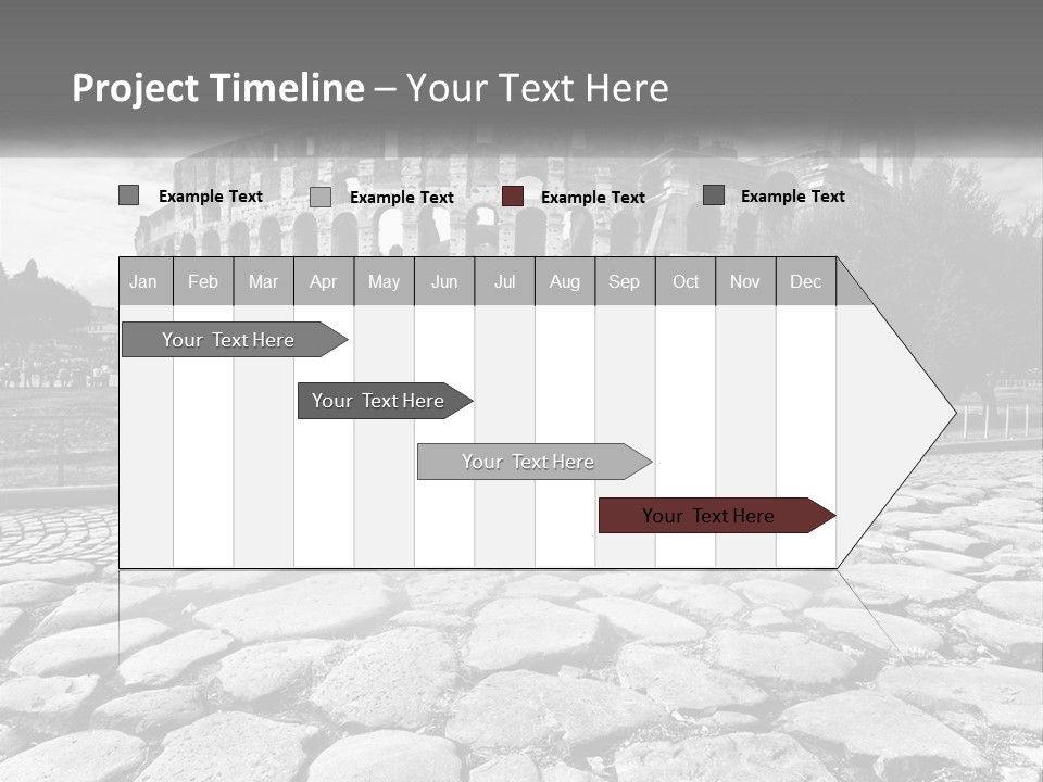 A Black And White Photo Of A Roman Collision PowerPoint Template