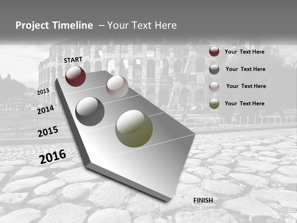 A Black And White Photo Of A Roman Collision PowerPoint Template