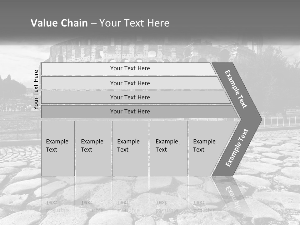 A Black And White Photo Of A Roman Collision PowerPoint Template