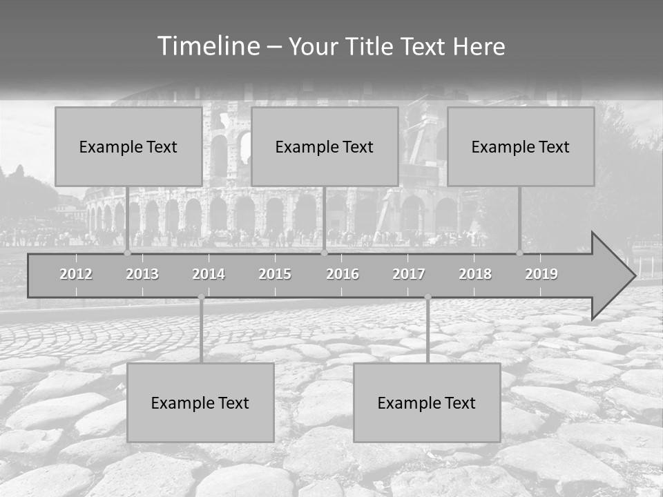 A Black And White Photo Of A Roman Collision PowerPoint Template