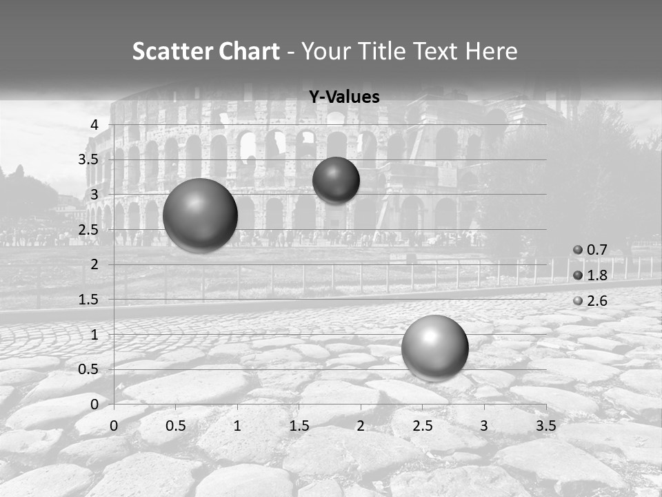 A Black And White Photo Of A Roman Collision PowerPoint Template