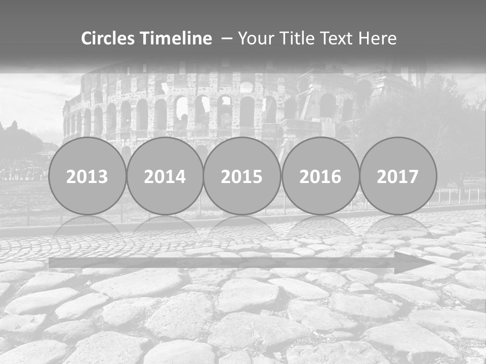 A Black And White Photo Of A Roman Collision PowerPoint Template