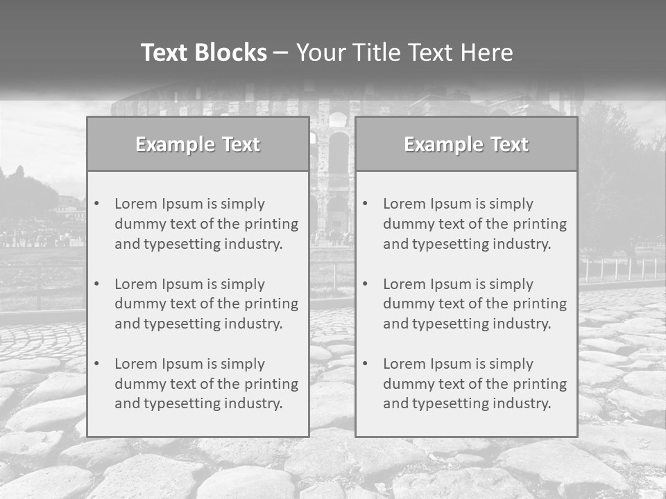A Black And White Photo Of A Roman Collision PowerPoint Template