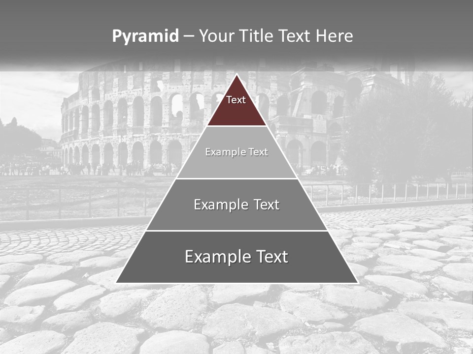 A Black And White Photo Of A Roman Collision PowerPoint Template