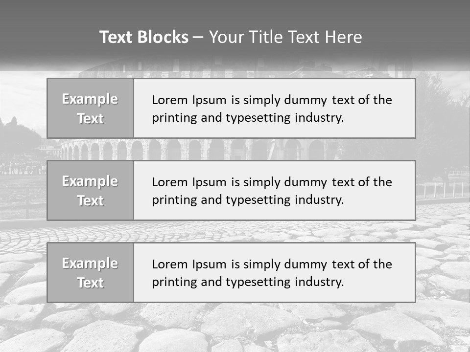 A Black And White Photo Of A Roman Collision PowerPoint Template