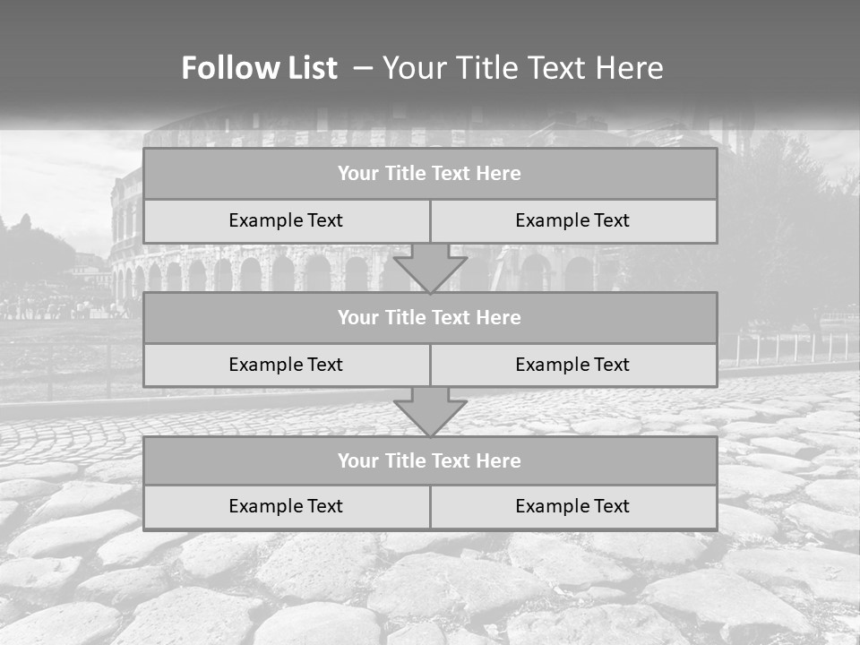 A Black And White Photo Of A Roman Collision PowerPoint Template