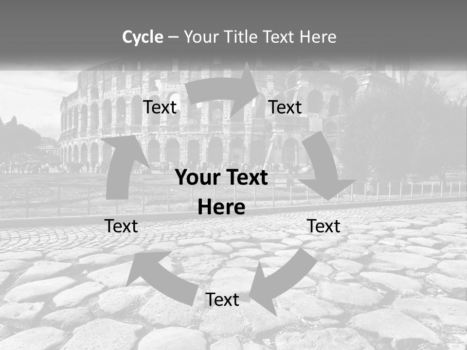 A Black And White Photo Of A Roman Collision PowerPoint Template