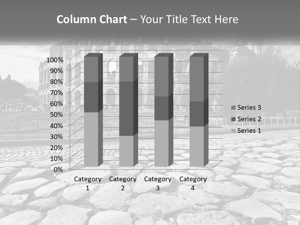 A Black And White Photo Of A Roman Collision PowerPoint Template