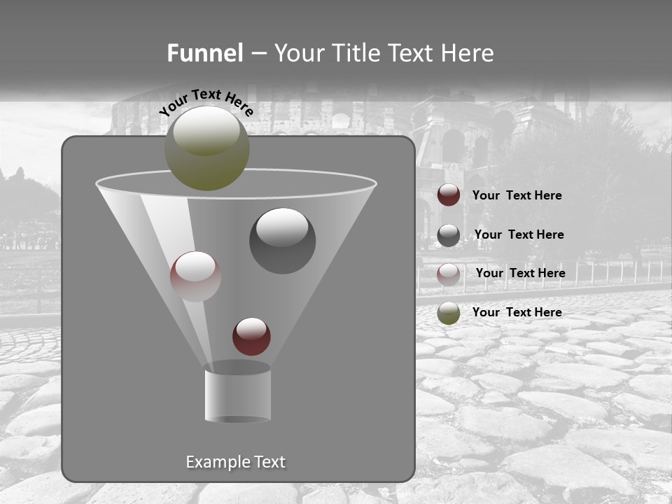 A Black And White Photo Of A Roman Collision PowerPoint Template