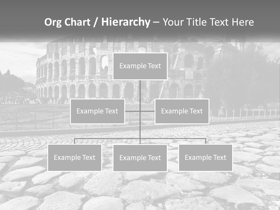 A Black And White Photo Of A Roman Collision PowerPoint Template