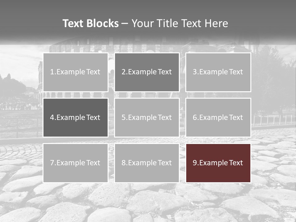 A Black And White Photo Of A Roman Collision PowerPoint Template