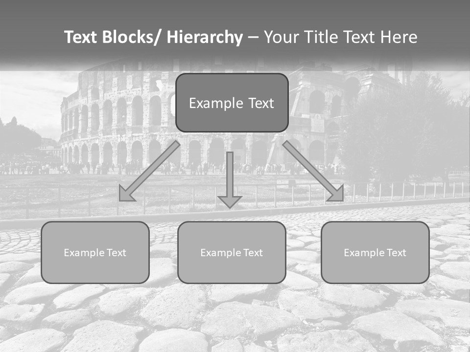A Black And White Photo Of A Roman Collision PowerPoint Template