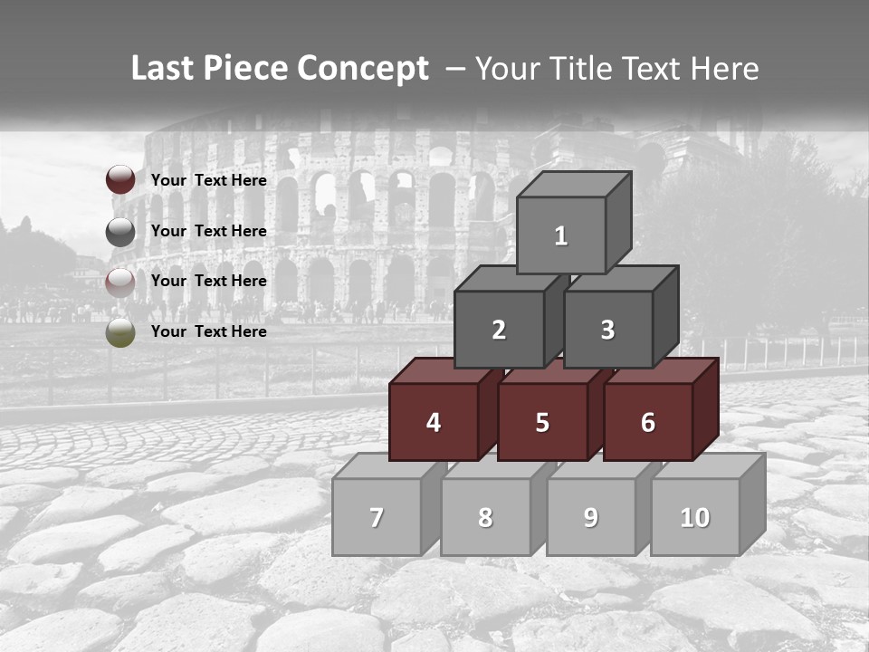 A Black And White Photo Of A Roman Collision PowerPoint Template