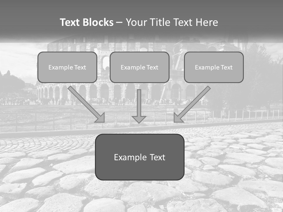 A Black And White Photo Of A Roman Collision PowerPoint Template