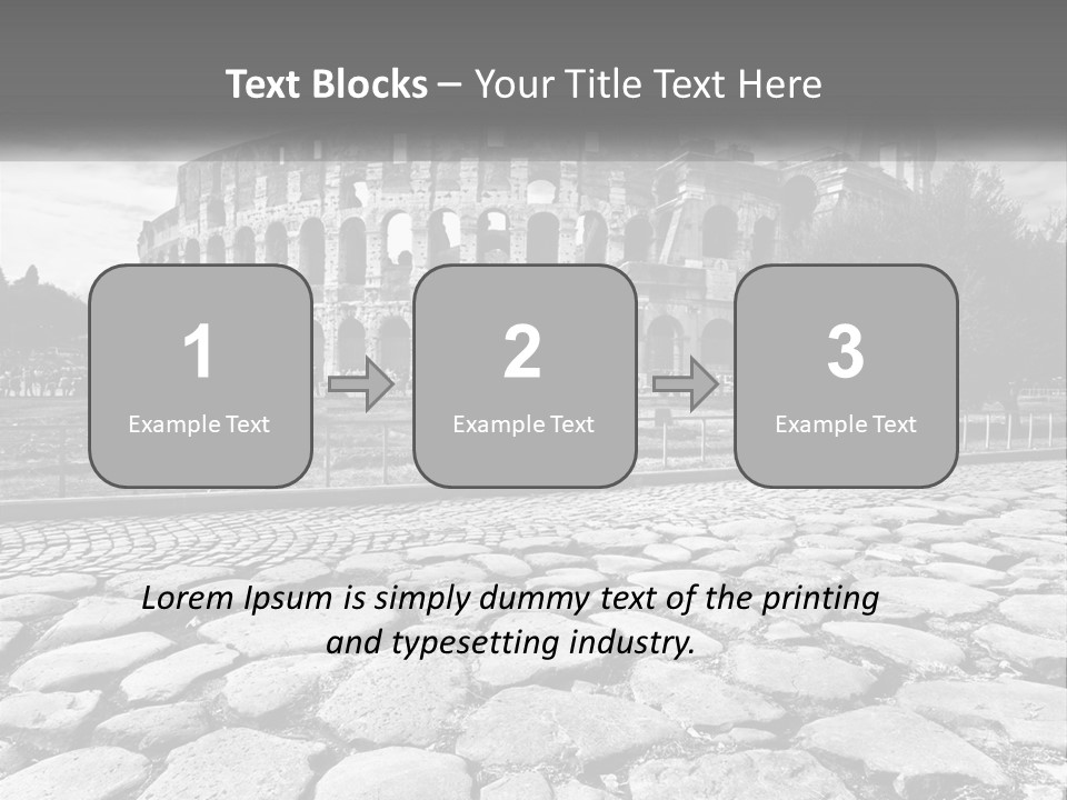 A Black And White Photo Of A Roman Collision PowerPoint Template