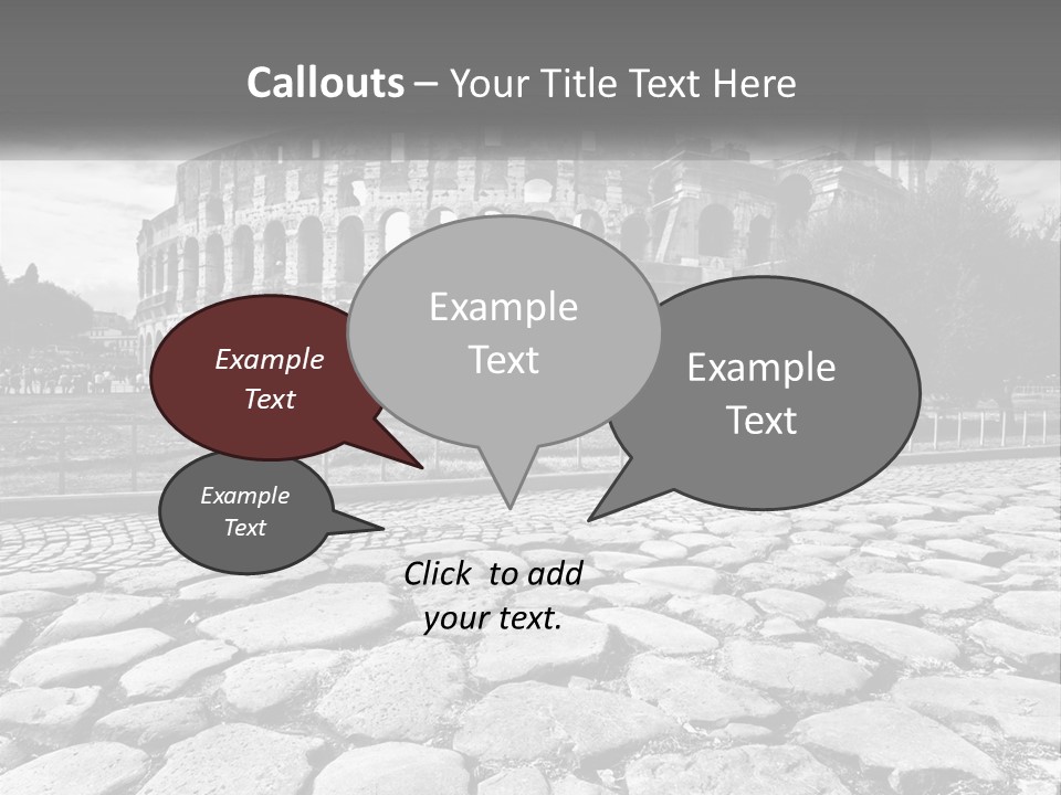 A Black And White Photo Of A Roman Collision PowerPoint Template