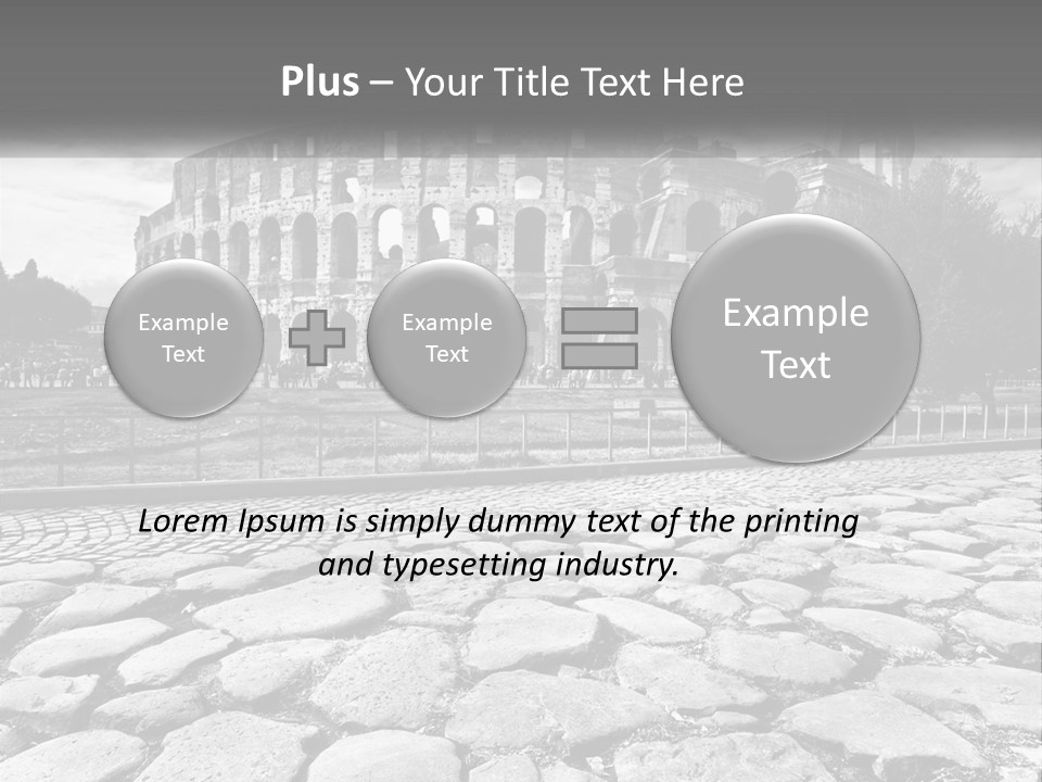 A Black And White Photo Of A Roman Collision PowerPoint Template