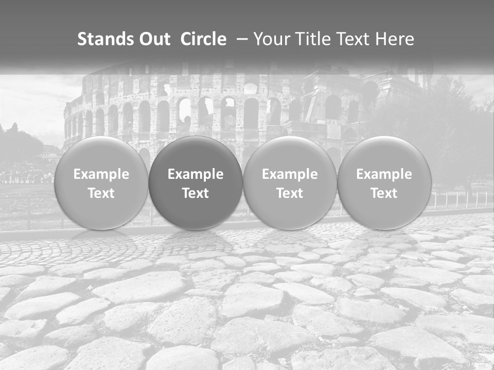 A Black And White Photo Of A Roman Collision PowerPoint Template