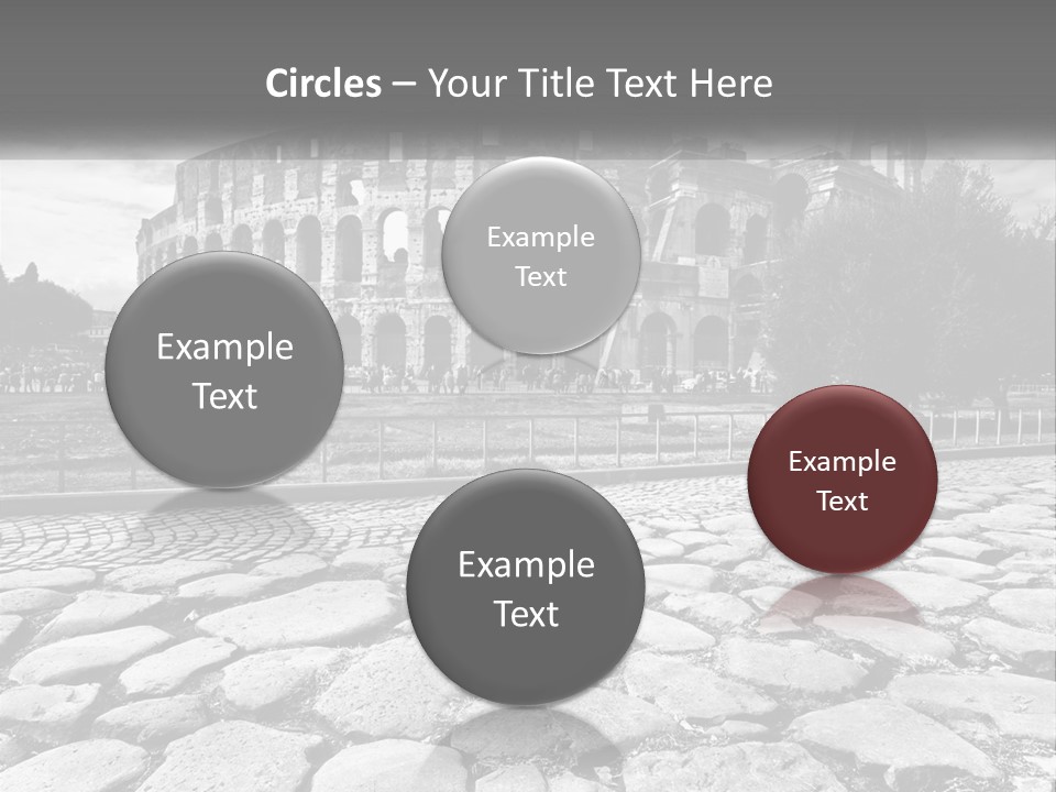 A Black And White Photo Of A Roman Collision PowerPoint Template