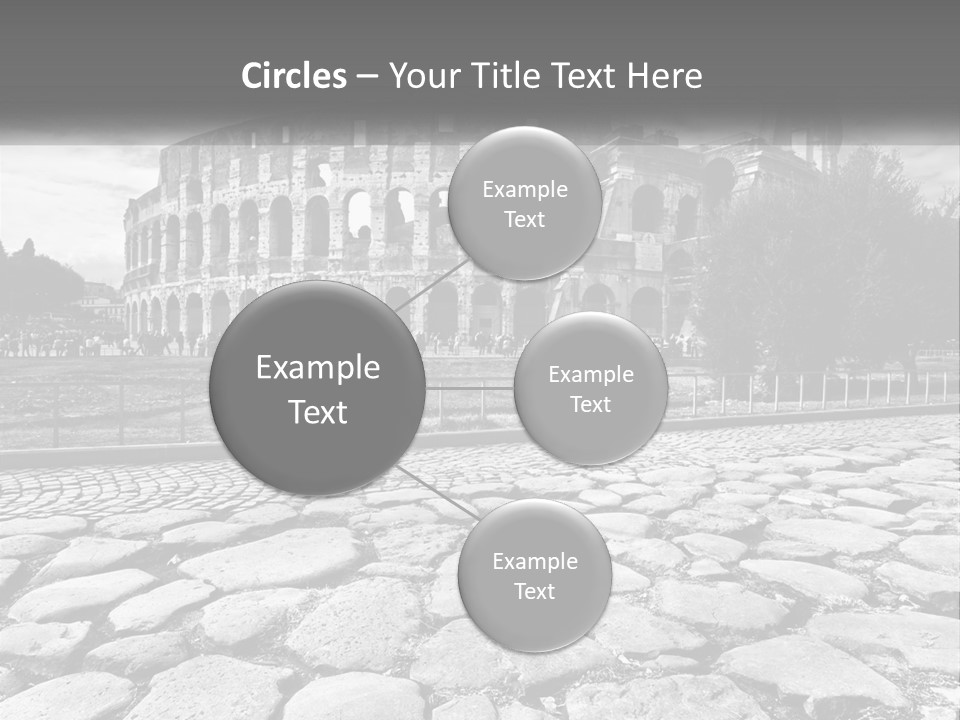 A Black And White Photo Of A Roman Collision PowerPoint Template