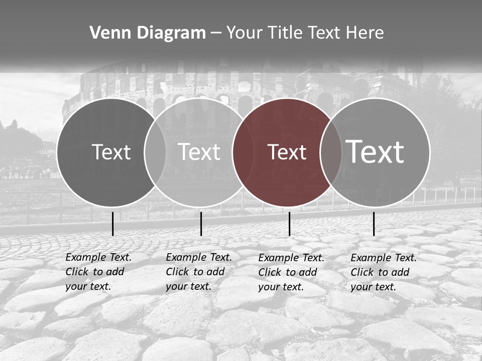 A Black And White Photo Of A Roman Collision PowerPoint Template