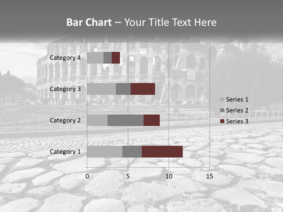 A Black And White Photo Of A Roman Collision PowerPoint Template