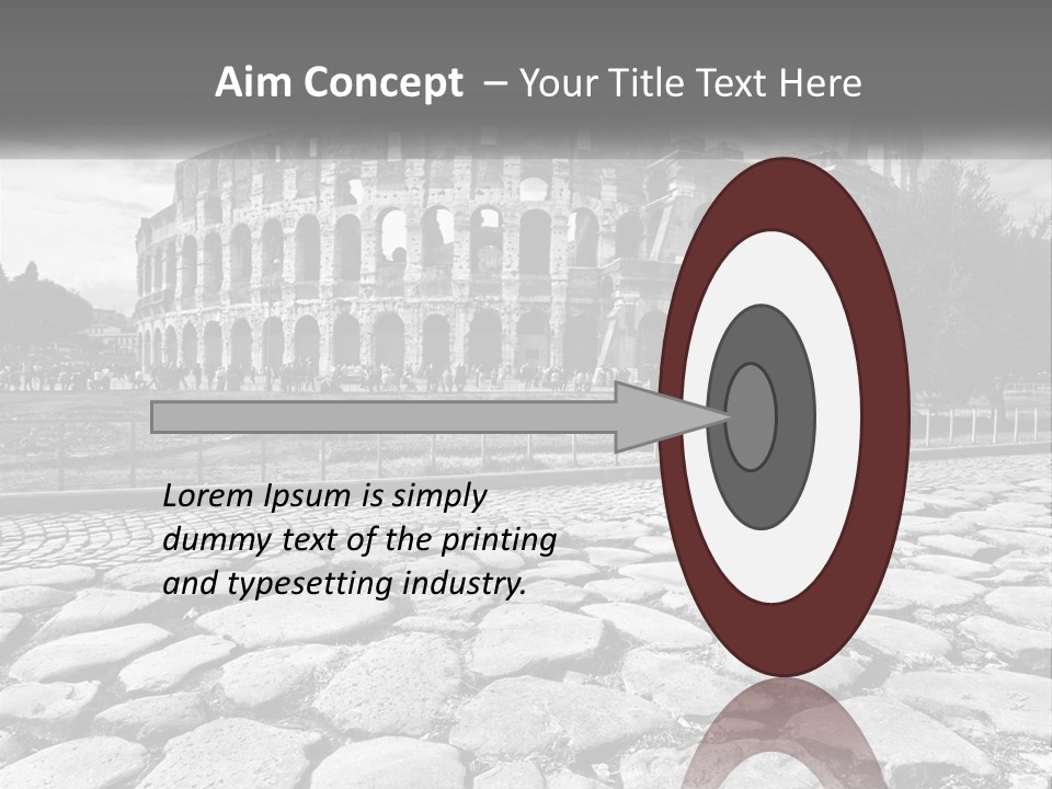 A Black And White Photo Of A Roman Collision PowerPoint Template
