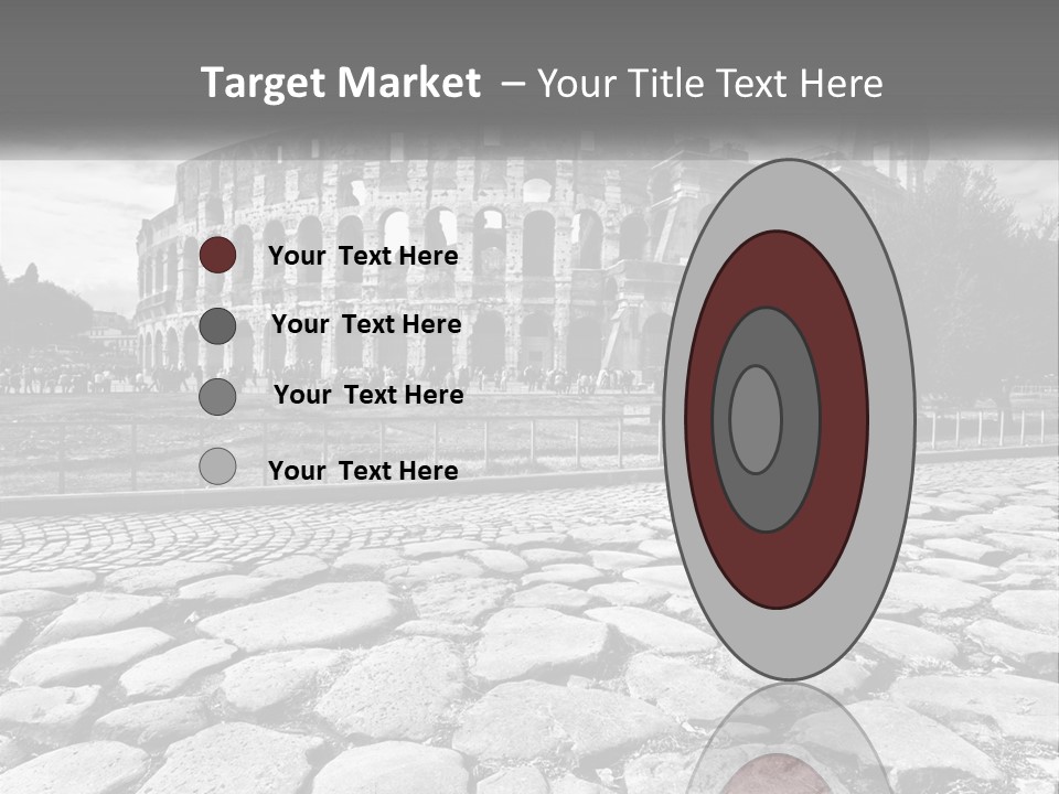 A Black And White Photo Of A Roman Collision PowerPoint Template