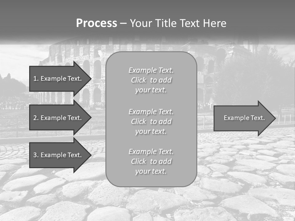 A Black And White Photo Of A Roman Collision PowerPoint Template