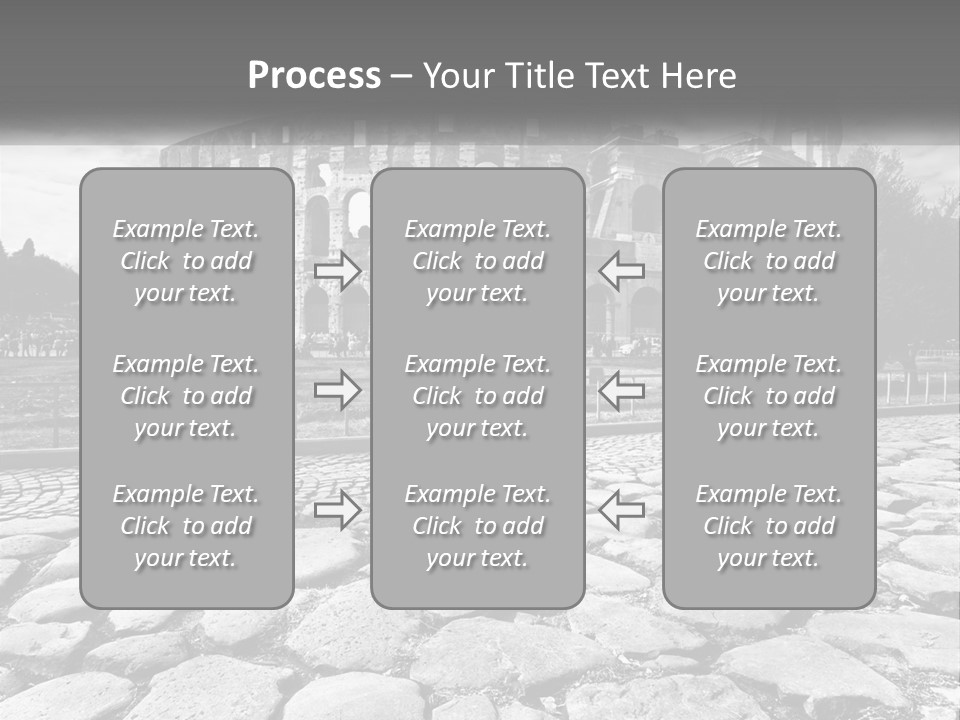 A Black And White Photo Of A Roman Collision PowerPoint Template