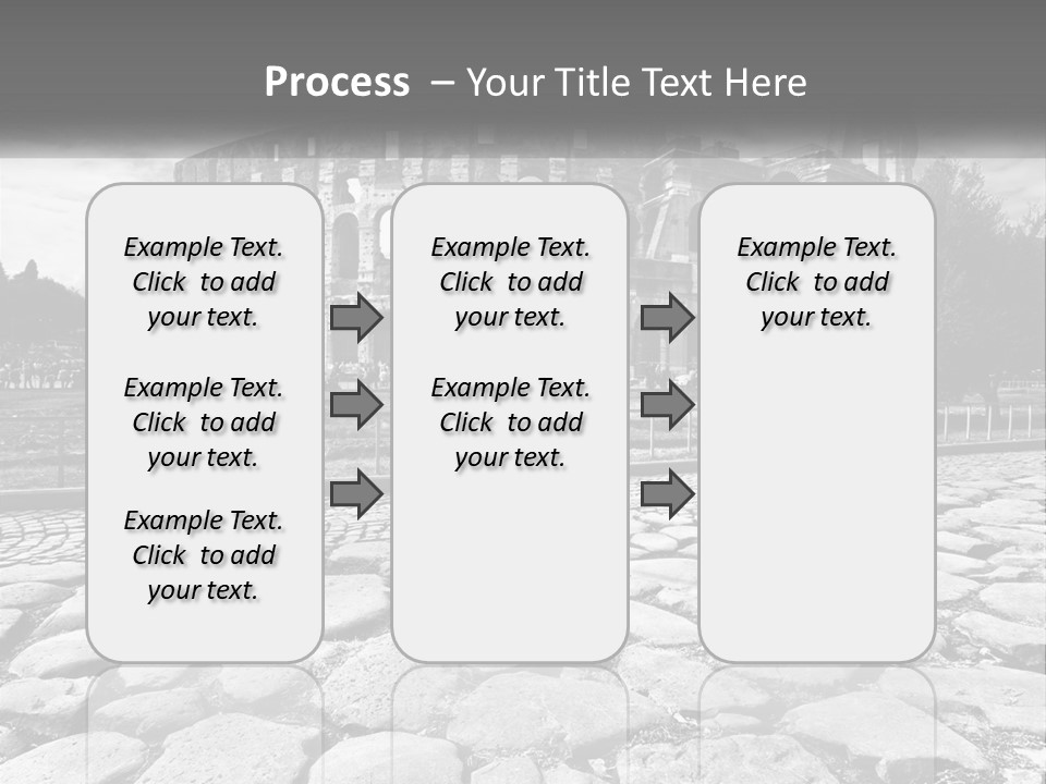 A Black And White Photo Of A Roman Collision PowerPoint Template