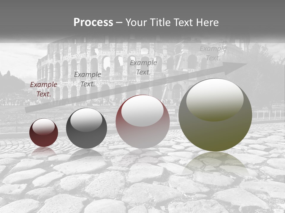 A Black And White Photo Of A Roman Collision PowerPoint Template