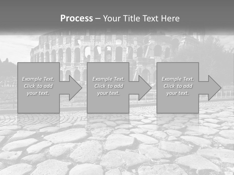 A Black And White Photo Of A Roman Collision PowerPoint Template