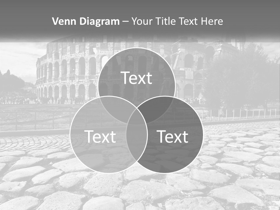 A Black And White Photo Of A Roman Collision PowerPoint Template
