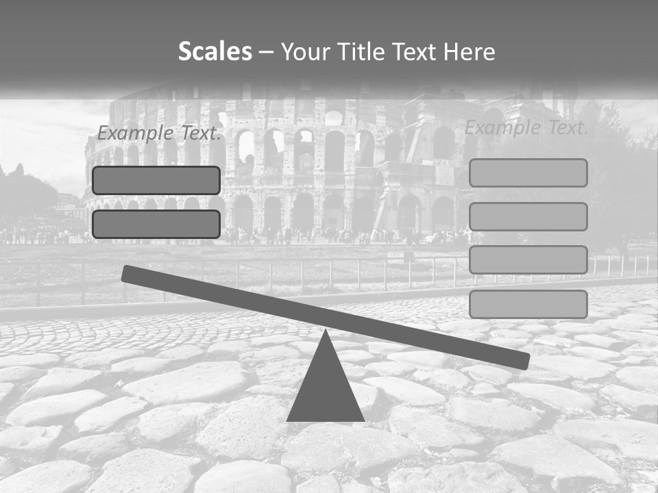 A Black And White Photo Of A Roman Collision PowerPoint Template