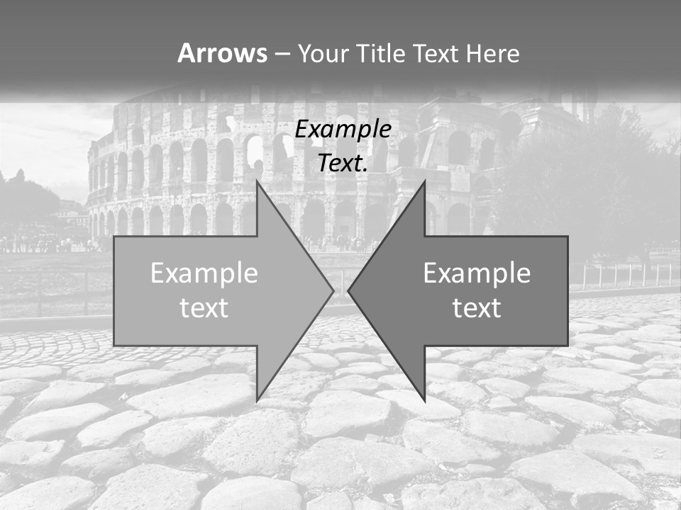 A Black And White Photo Of A Roman Collision PowerPoint Template