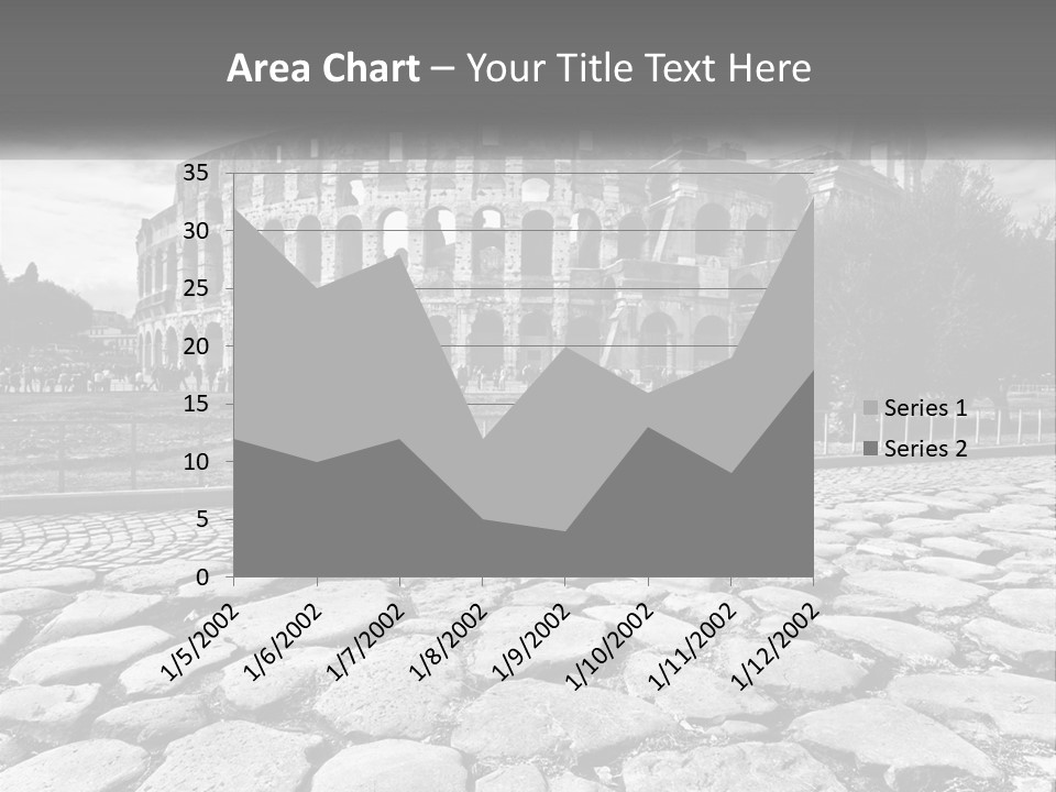 A Black And White Photo Of A Roman Collision PowerPoint Template