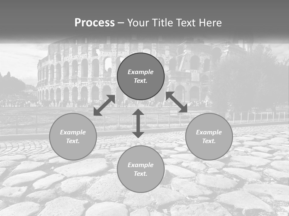 A Black And White Photo Of A Roman Collision PowerPoint Template