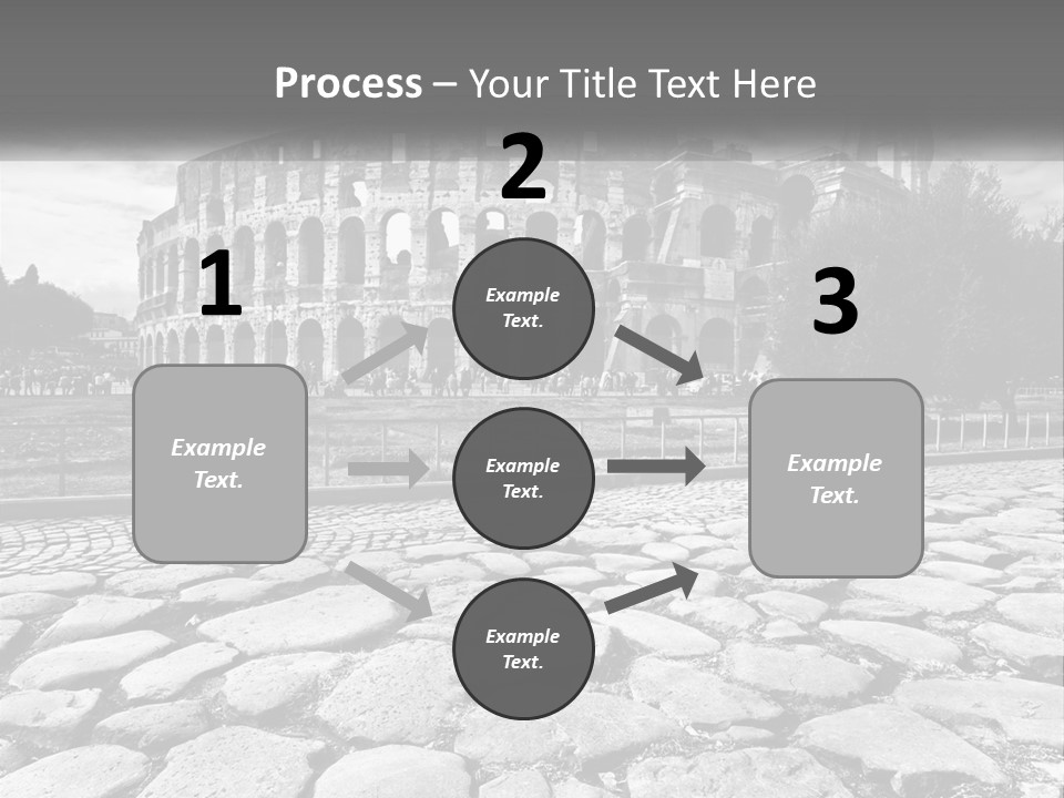 A Black And White Photo Of A Roman Collision PowerPoint Template
