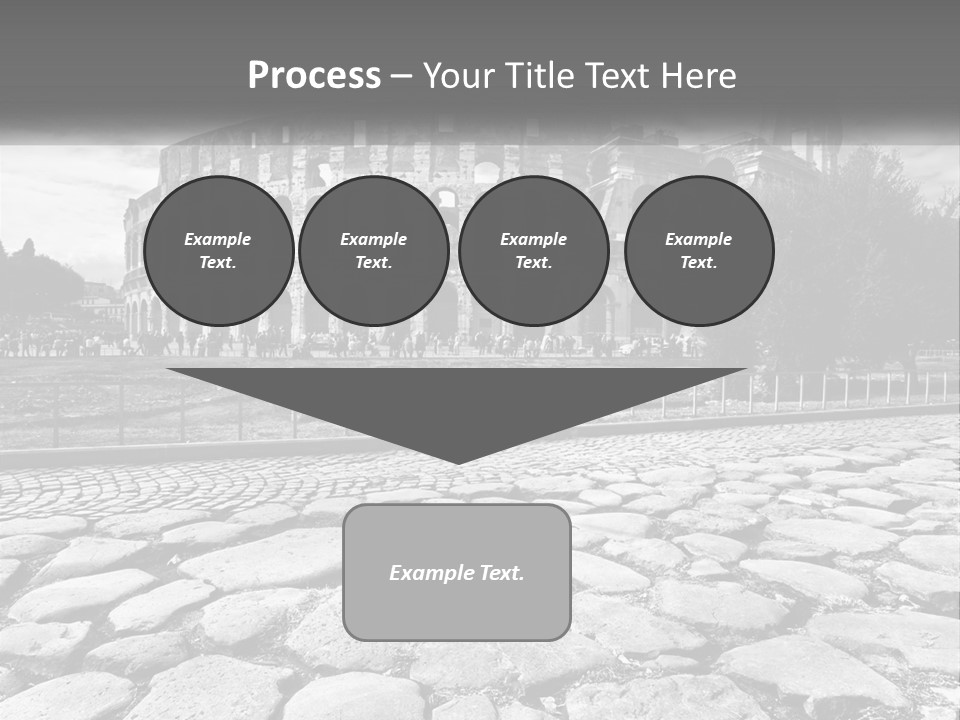 A Black And White Photo Of A Roman Collision PowerPoint Template