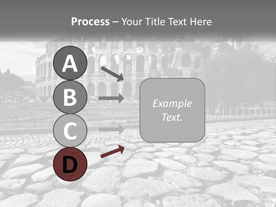 A Black And White Photo Of A Roman Collision PowerPoint Template