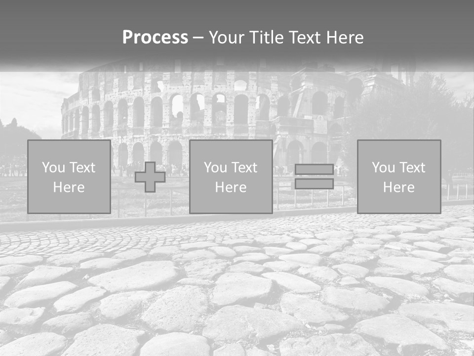 A Black And White Photo Of A Roman Collision PowerPoint Template