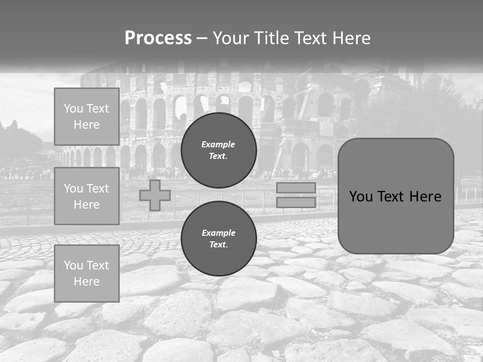 A Black And White Photo Of A Roman Collision PowerPoint Template