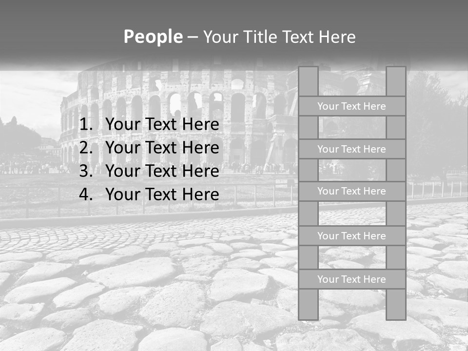 A Black And White Photo Of A Roman Collision PowerPoint Template