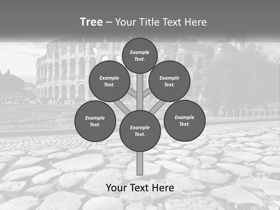 A Black And White Photo Of A Roman Collision PowerPoint Template